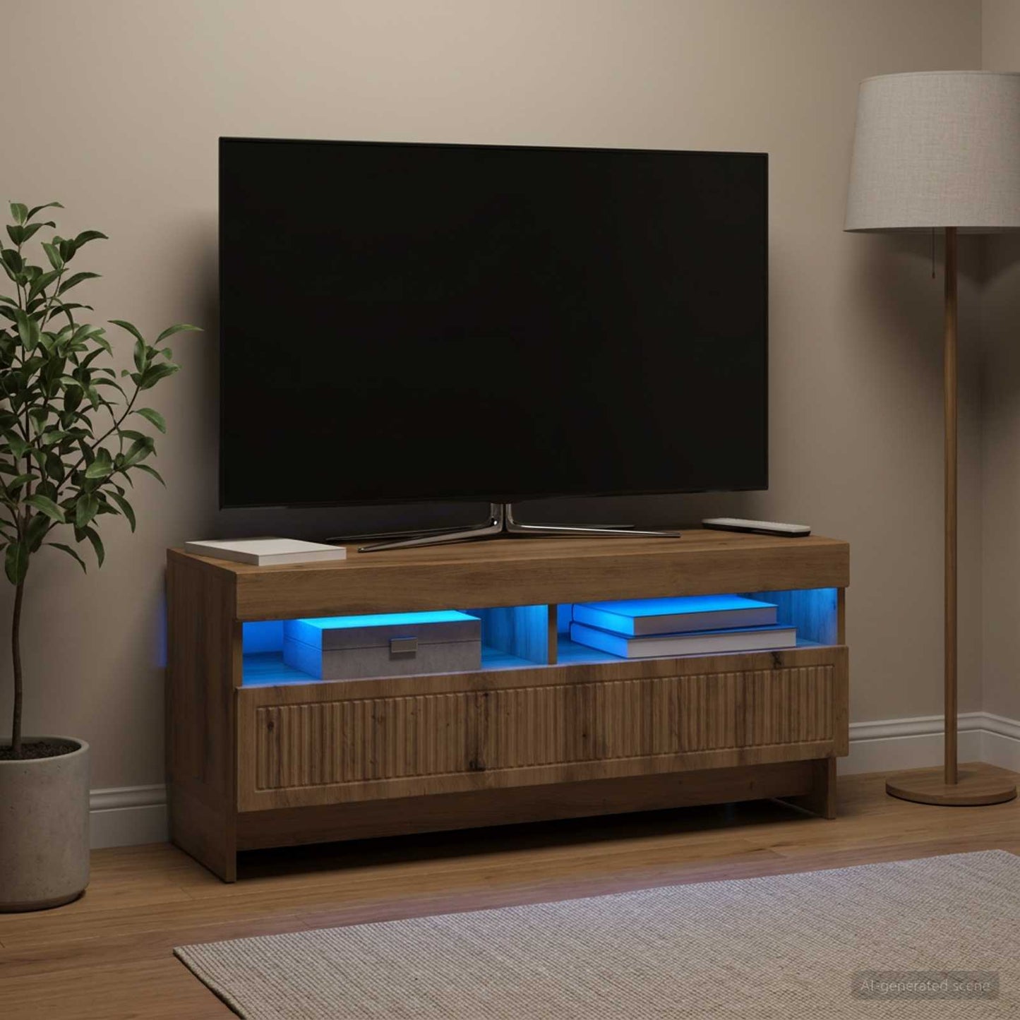 LED TV Cabinet Artisan Oak Engineered Wood
