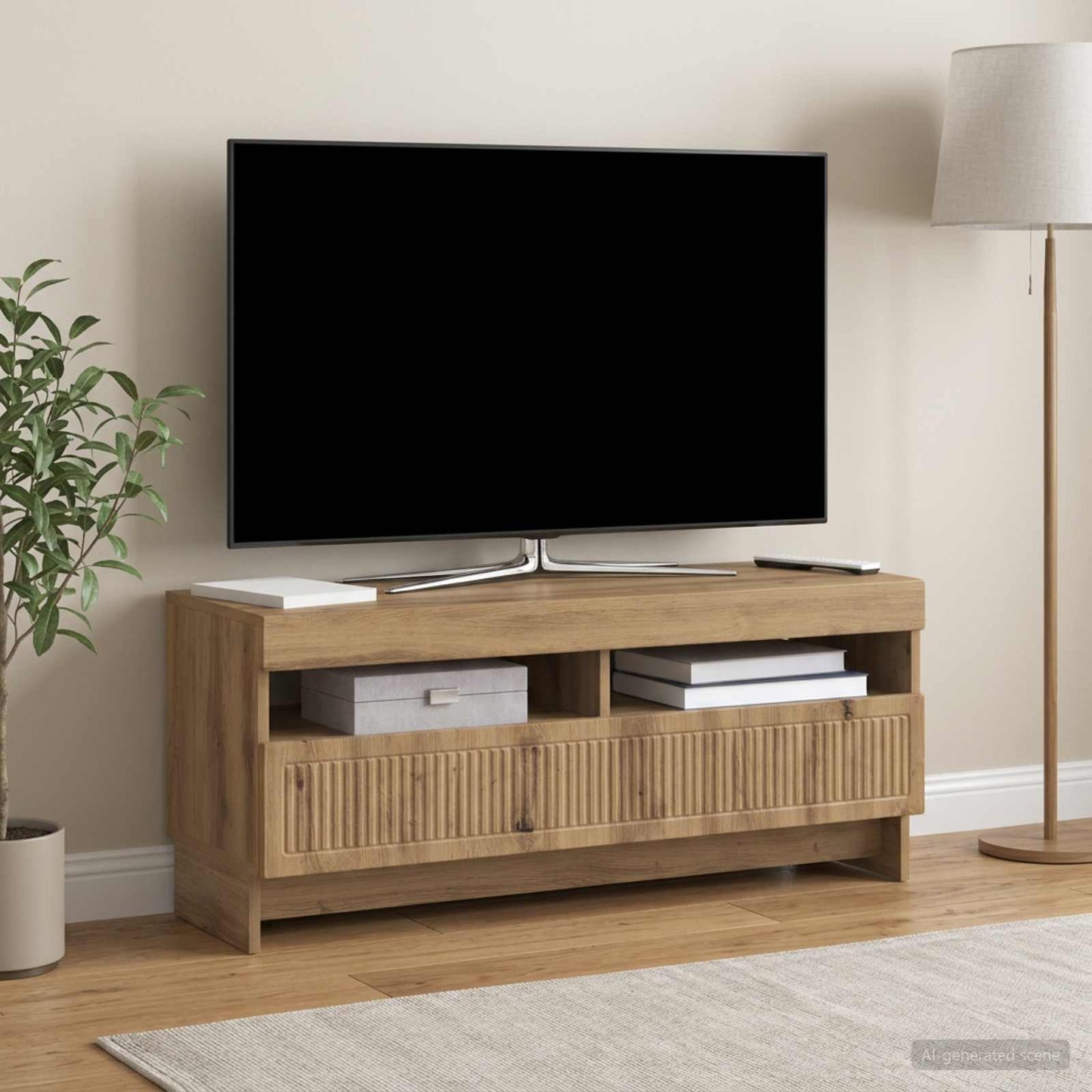 LED TV Cabinet Artisan Oak Engineered Wood