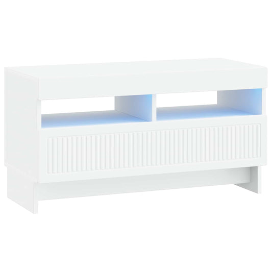 LED TV Cabinet White Engineered Wood