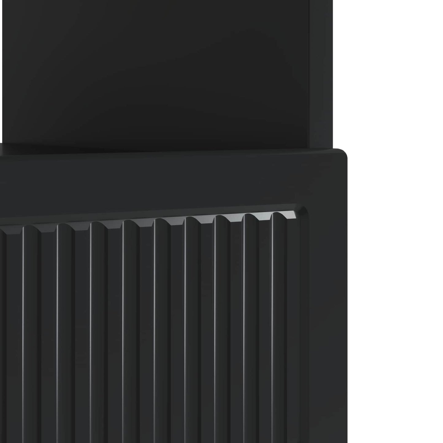 LED TV Cabinet Black Engineered Wood