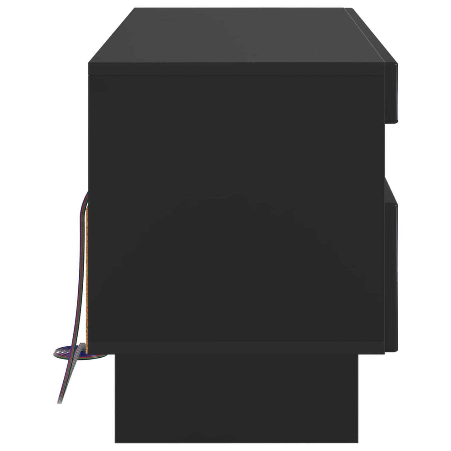 LED TV Cabinet Black Engineered Wood