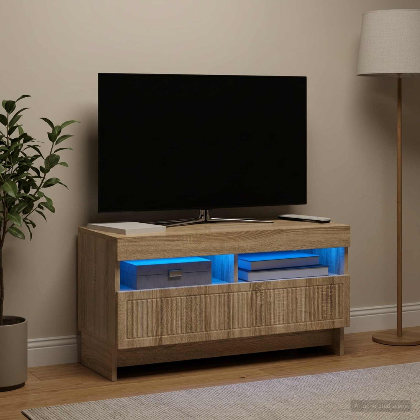LED TV Cabinet Sonoma Oak Engineered Wood