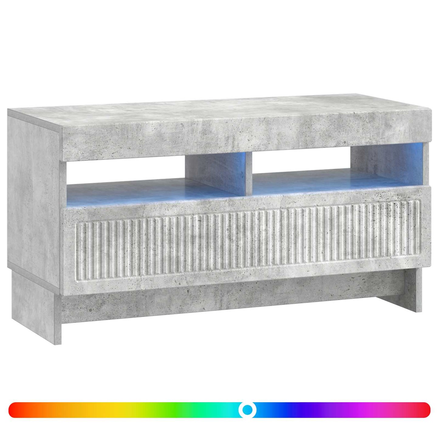 LED TV Cabinet Concrete Grey Engineered Wood