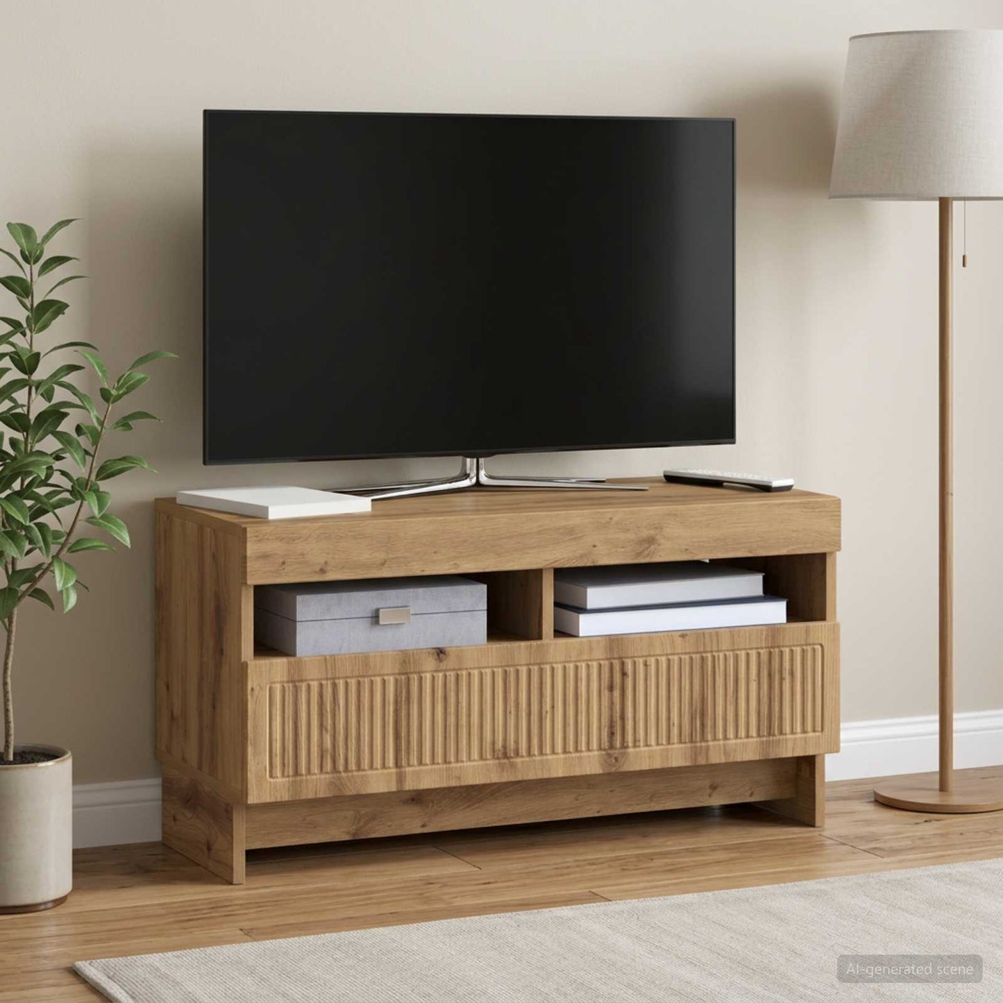 LED TV Cabinet Artisan Oak Engineered Wood