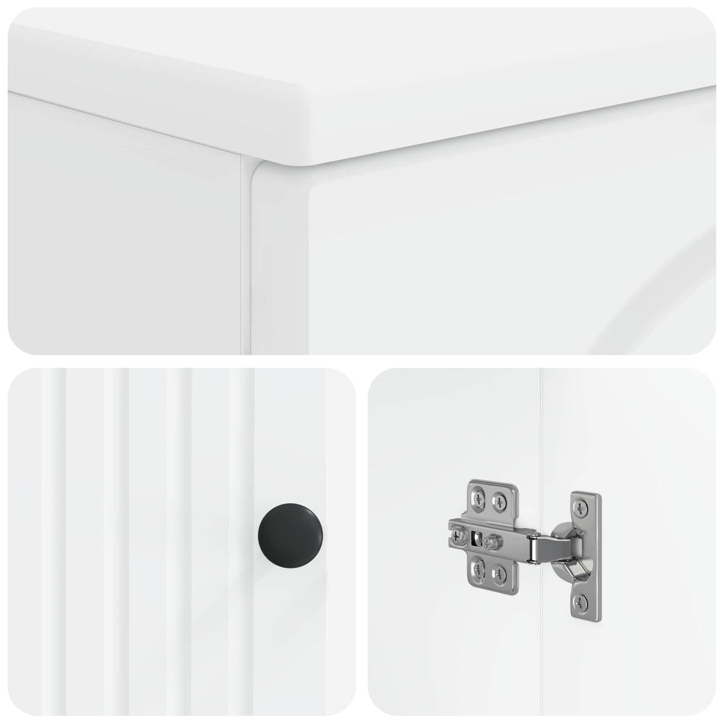 Bathroom Sink Cabinet ALKMAAR White 59.5 x 31.5x 59 cm