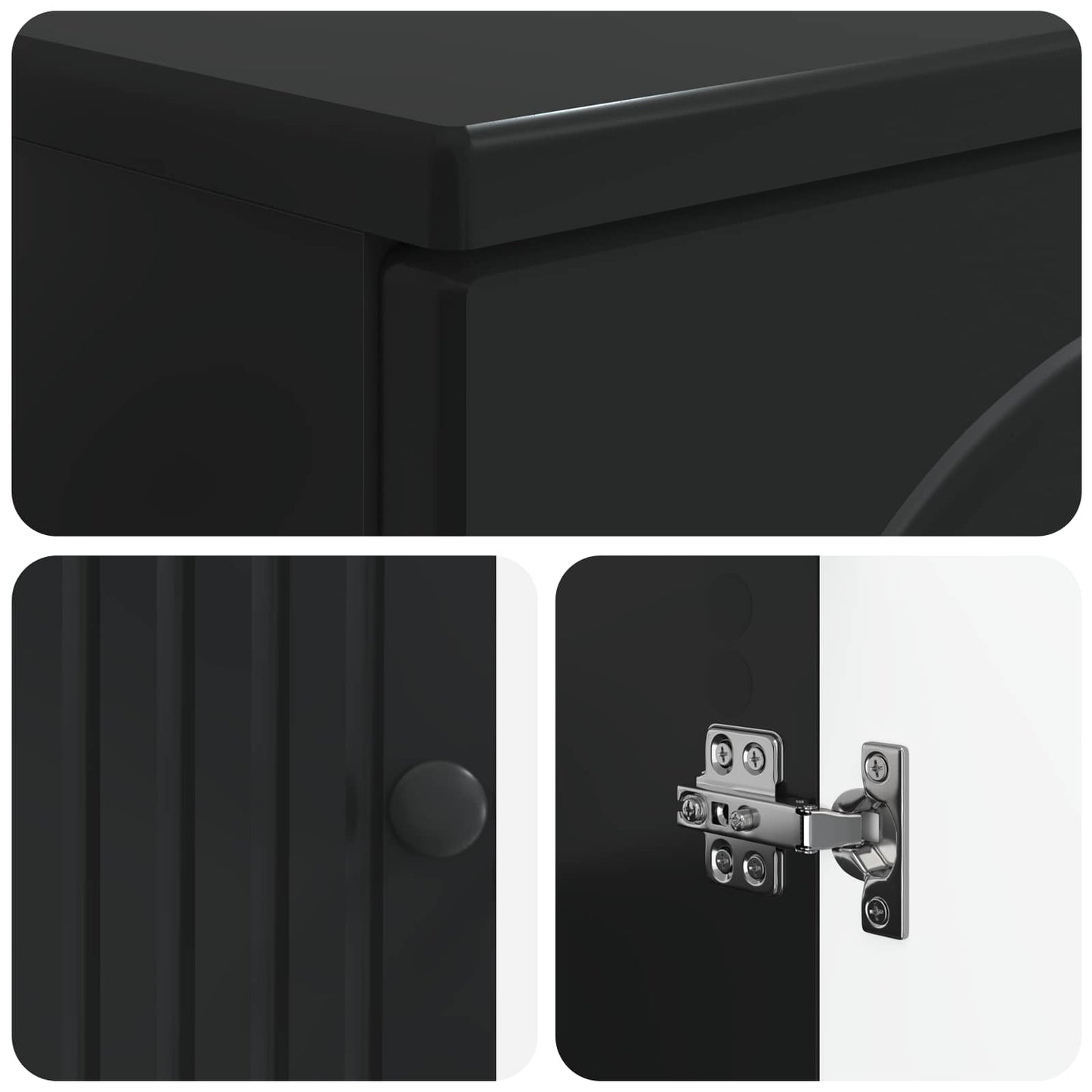 Bathroom Sink Cabinet ALKMAAR Black 59.5 x 31.5x 59 cm