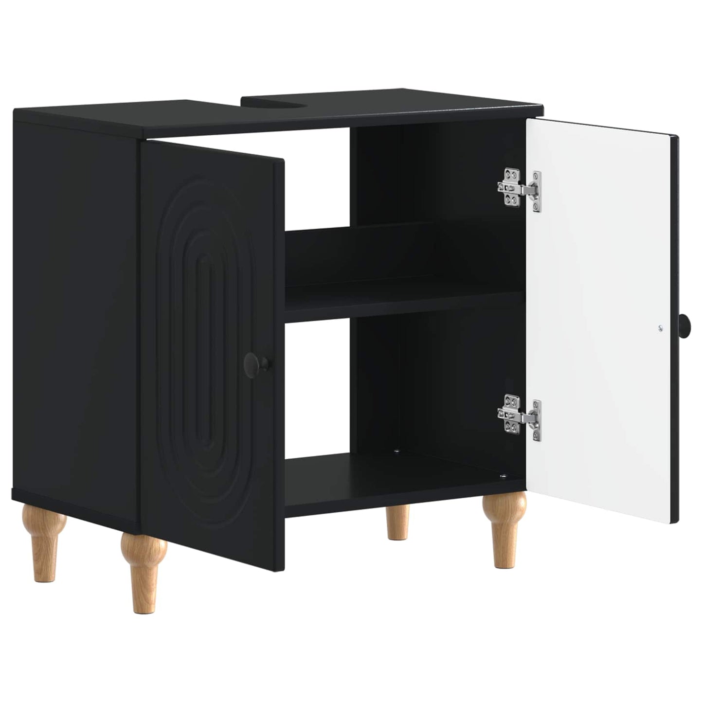 Bathroom Sink Cabinet ALKMAAR Black 59.5 x 31.5x 59 cm