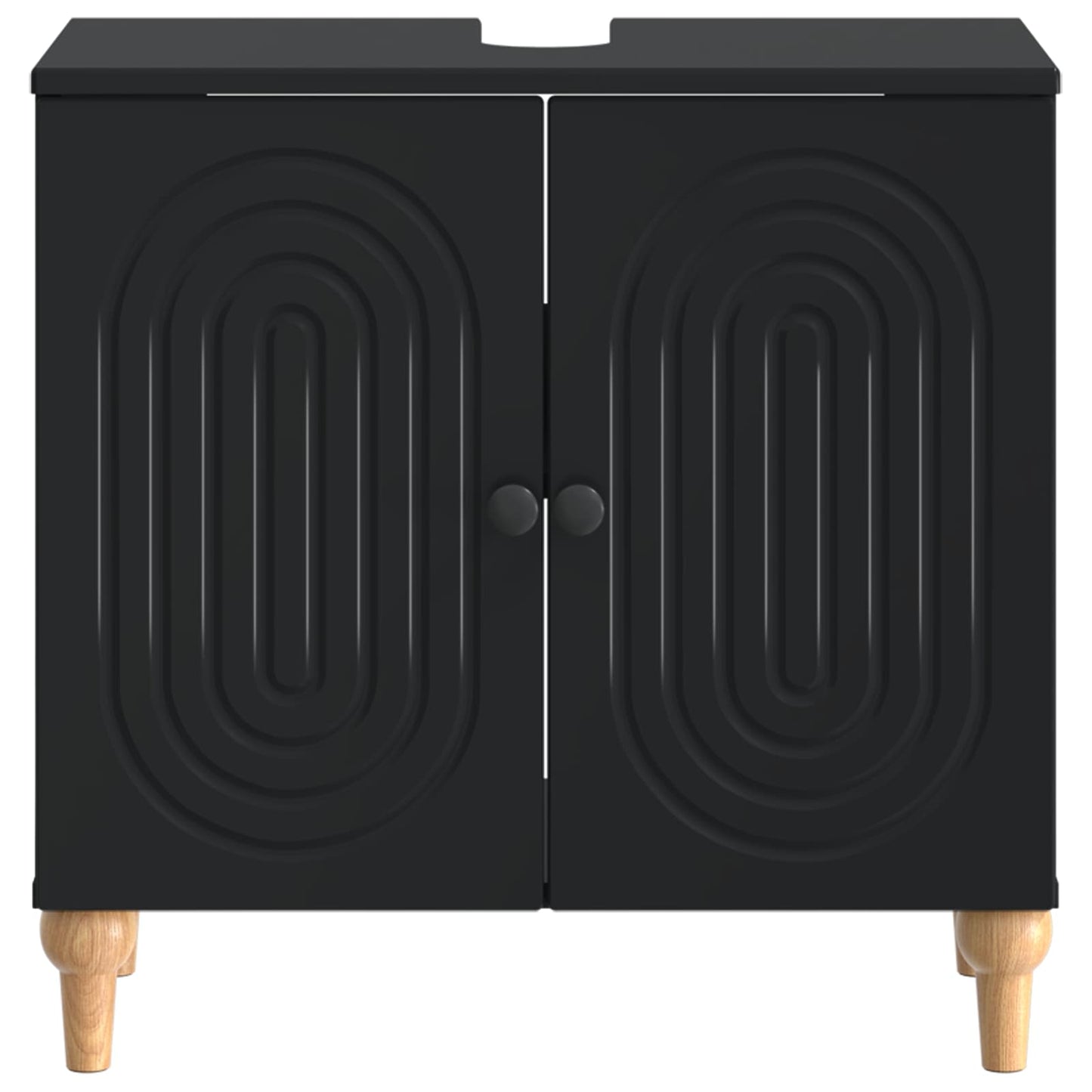 Bathroom Sink Cabinet ALKMAAR Black 59.5 x 31.5x 59 cm