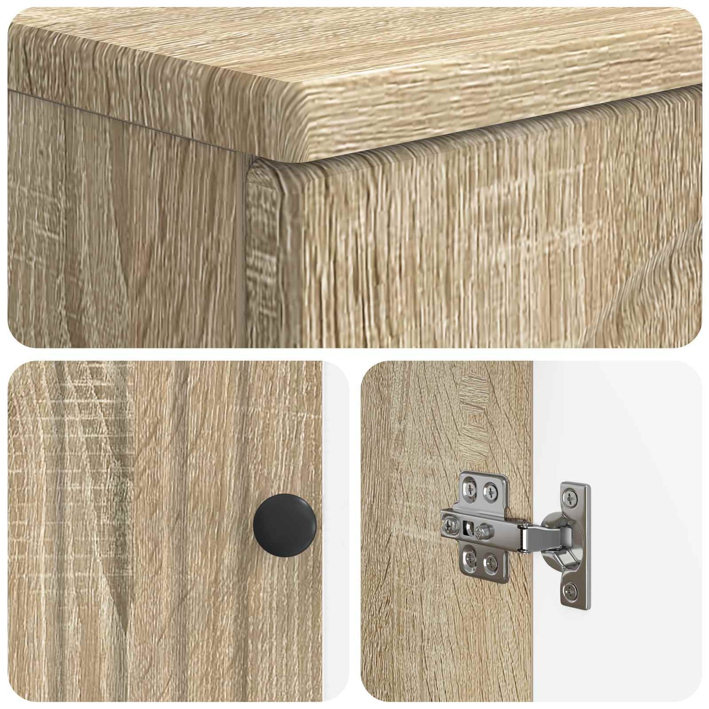 Bathroom Sink Cabinet ALKMAAR Sonoma Oak 59.5 x 31.5x 59 cm