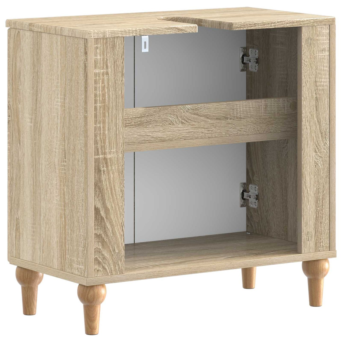 Bathroom Sink Cabinet ALKMAAR Sonoma Oak 59.5 x 31.5x 59 cm