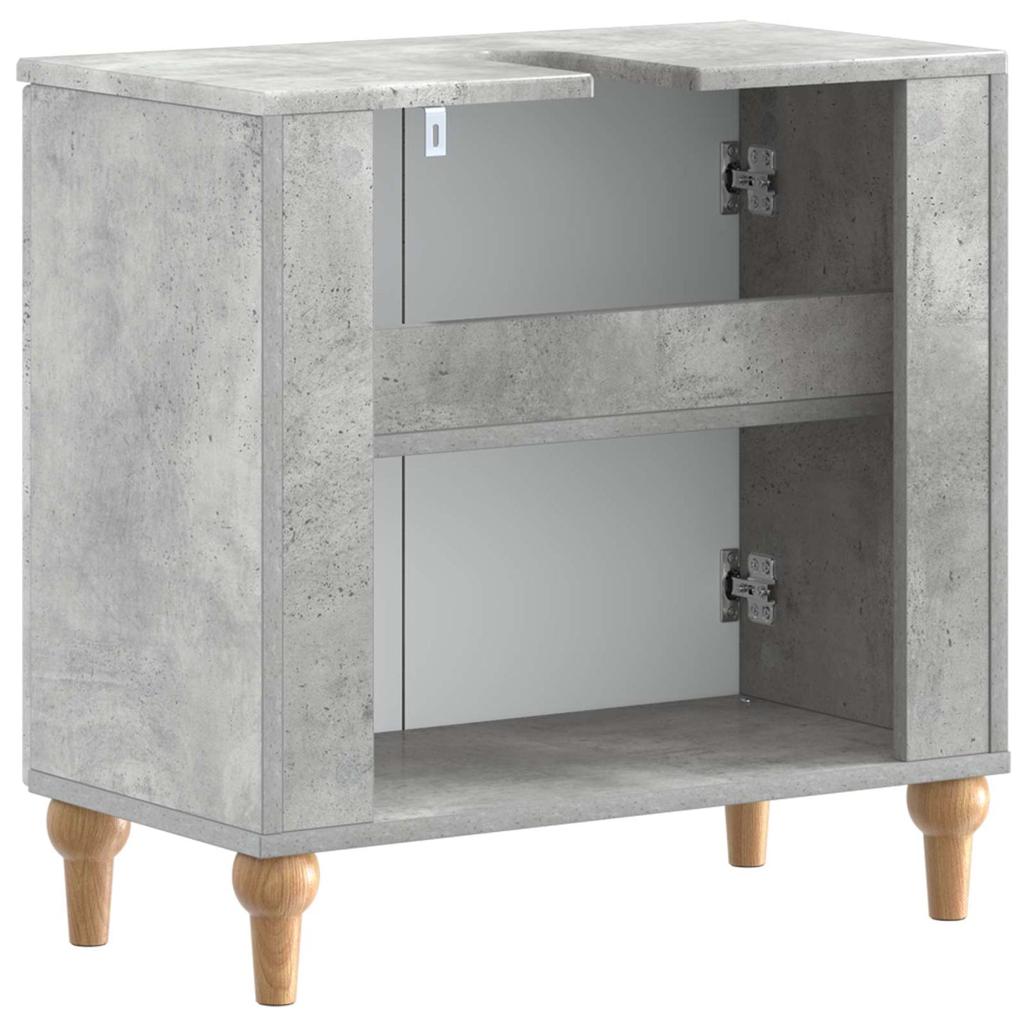 Bathroom Sink Cabinet ALKMAAR Concrete Grey 59.5 x 31.5x 59 cm