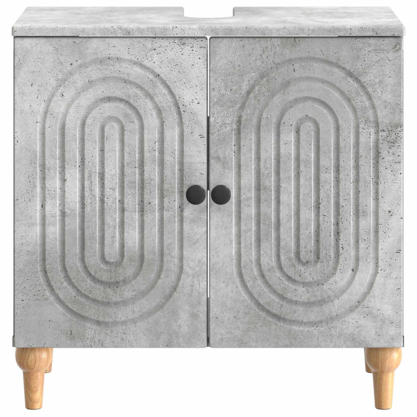 Bathroom Sink Cabinet ALKMAAR Concrete Grey 59.5 x 31.5x 59 cm