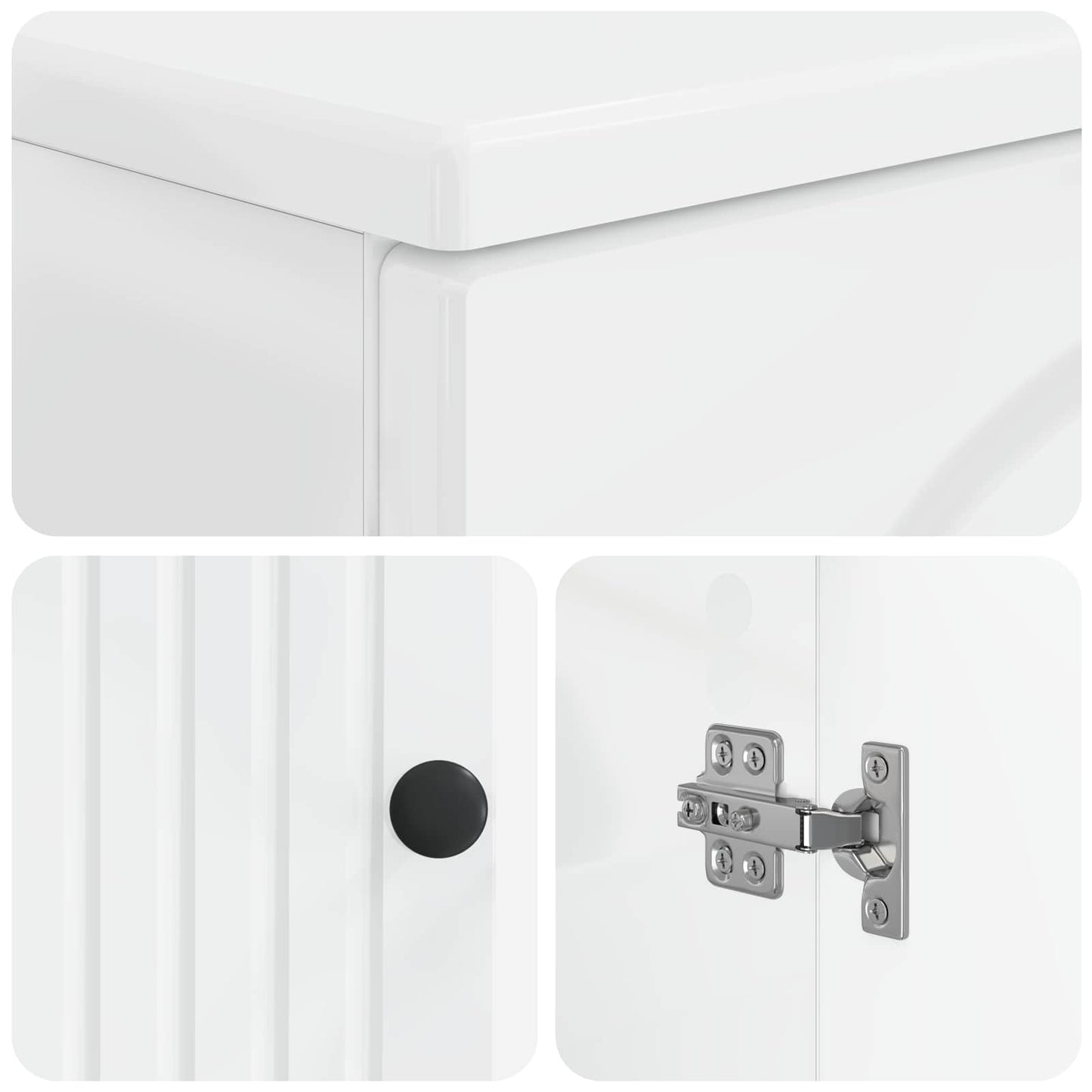 Bathroom Sink Cabinet ALKMAAR High Gloss White