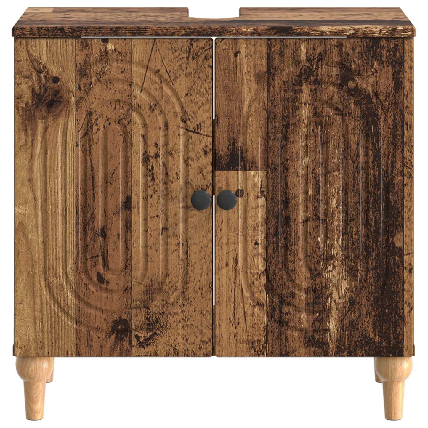 Bathroom Sink Cabinet ALKMAAR Old Wood 59.5 x 31.5x 59 cm