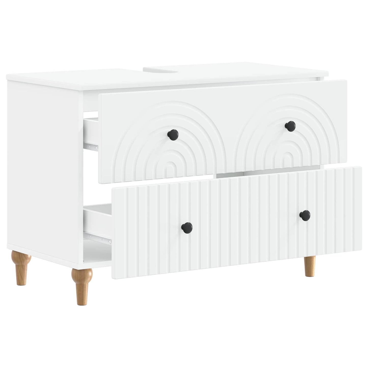 Bathroom Sink Cabinet ALKMAAR White 82 x 41x 59 cm