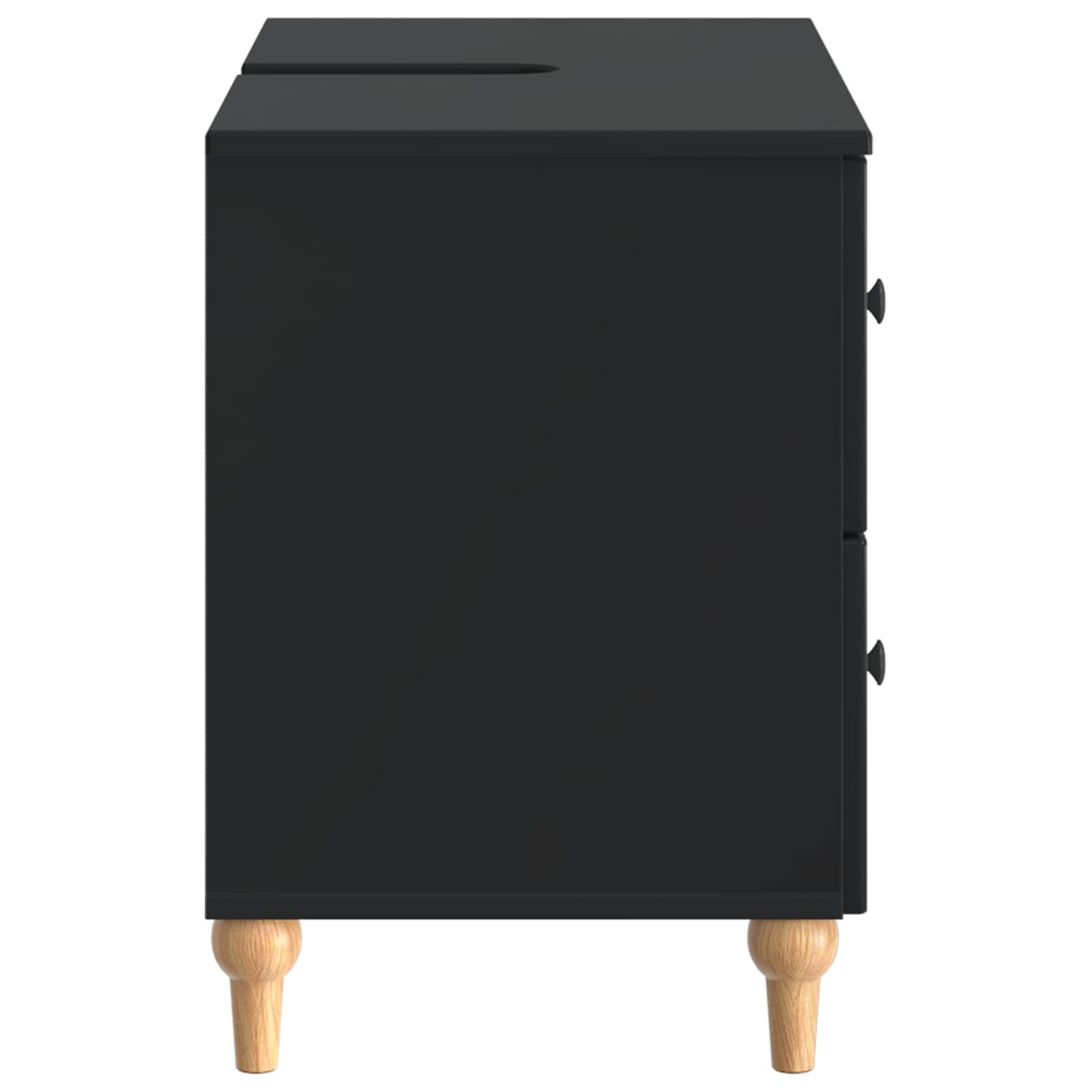 Bathroom Sink Cabinet ALKMAAR Black 82 x 41x 59 cm
