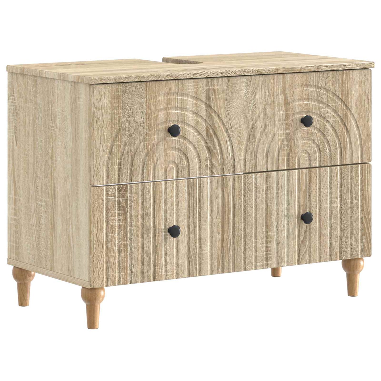 Bathroom Sink Cabinet ALKMAAR Sonoma Oak 82 x 41x 59 cm