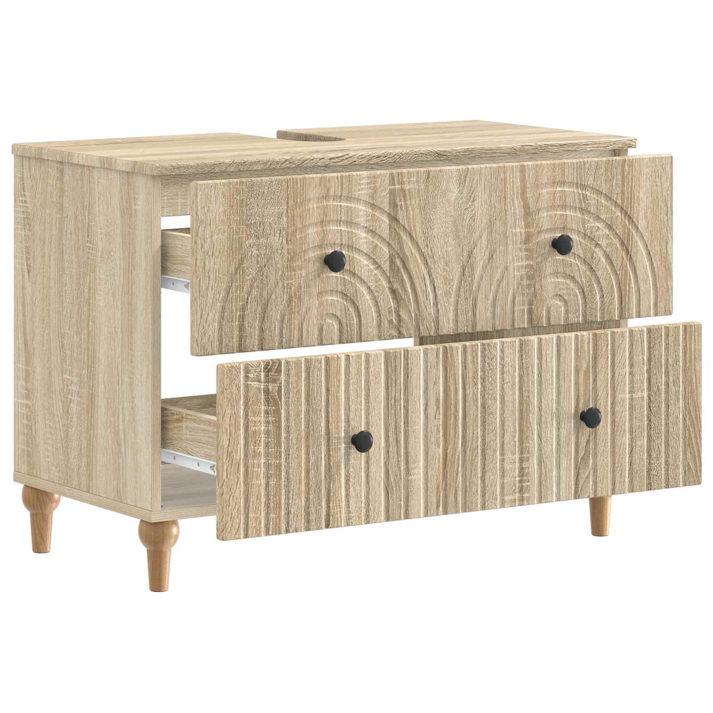 Bathroom Sink Cabinet ALKMAAR Sonoma Oak 82 x 41x 59 cm