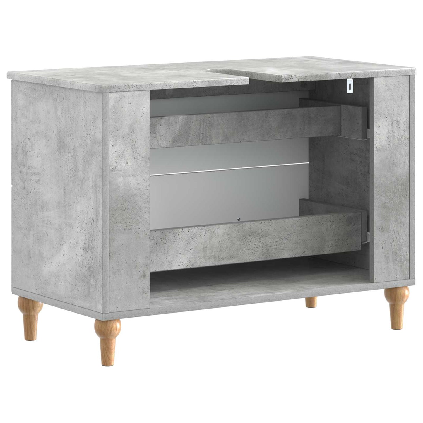 Bathroom Sink Cabinet ALKMAAR Concrete Grey 82 x 41x 59 cm