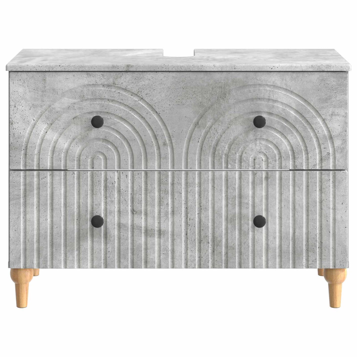 Bathroom Sink Cabinet ALKMAAR Concrete Grey 82 x 41x 59 cm