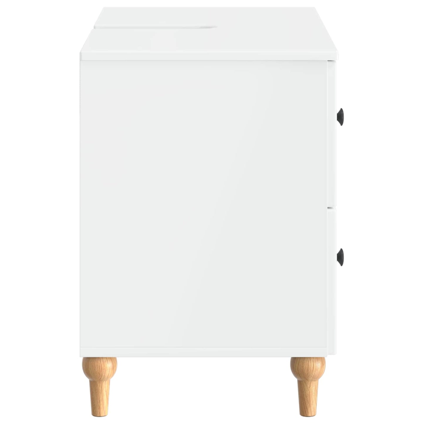 Bathroom Sink Cabinet ALKMAAR High Gloss White 82 x 41x 59 cm