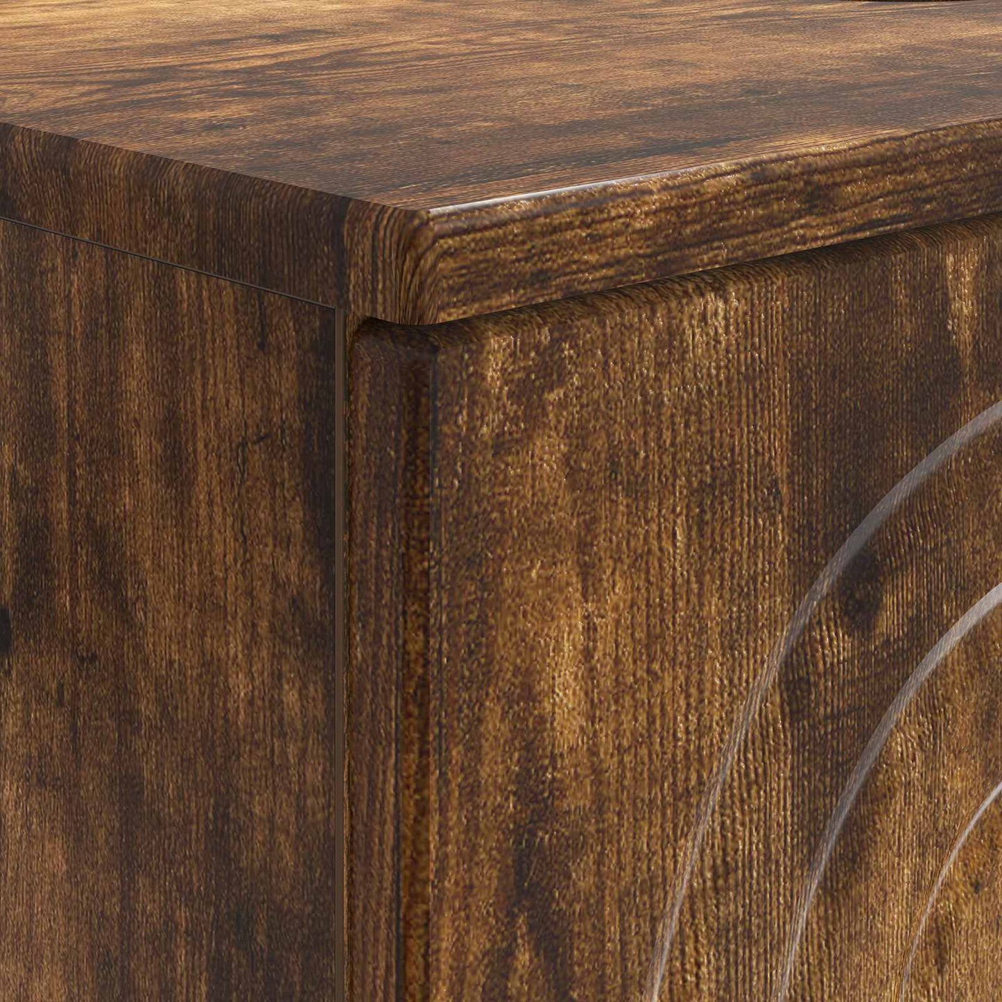 Bathroom Sink Cabinet ALKMAAR Smoked Oak 82 x 41x 59 cm