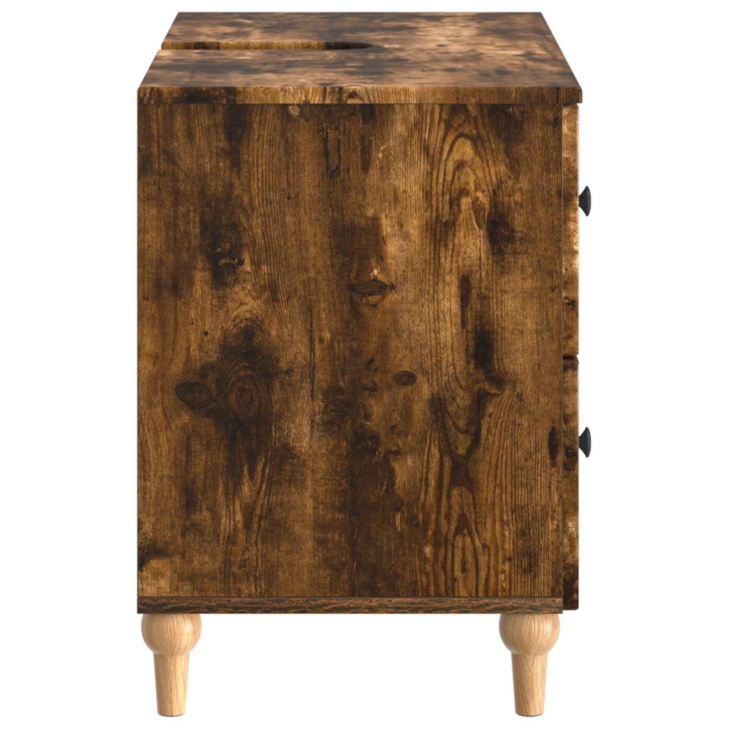 Bathroom Sink Cabinet ALKMAAR Smoked Oak 82 x 41x 59 cm
