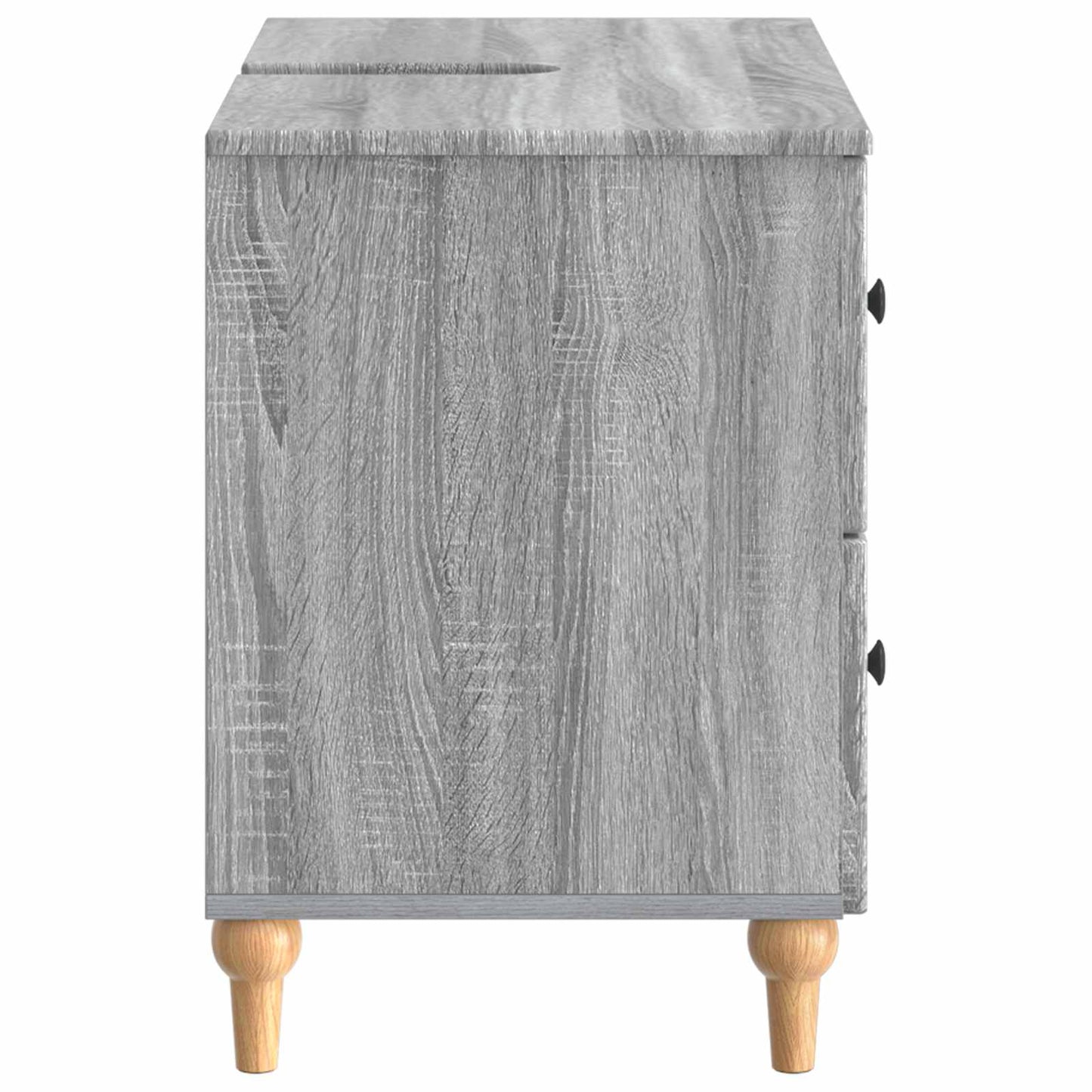Bathroom Sink Cabinet ALKMAAR Grey Sonoma 82 x 41x 59 cm