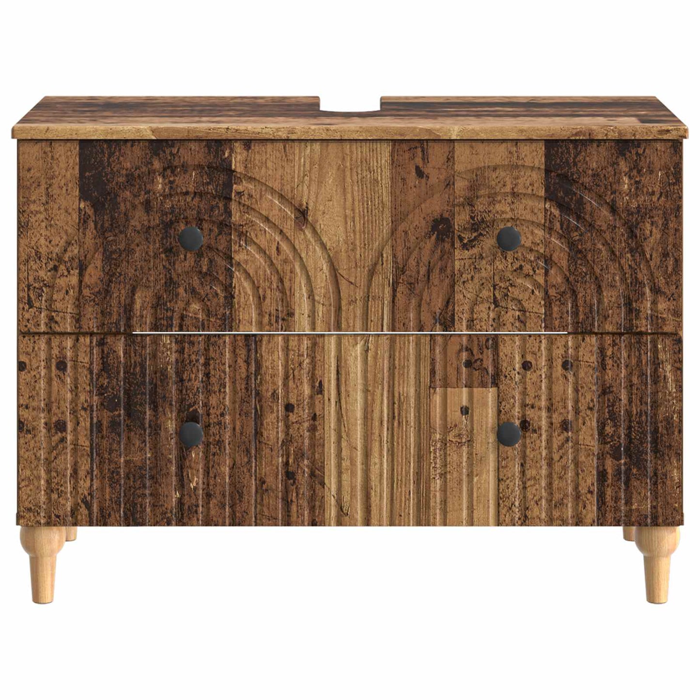 Bathroom Sink Cabinet ALKMAAR Old Wood 82 x 41x 59 cm