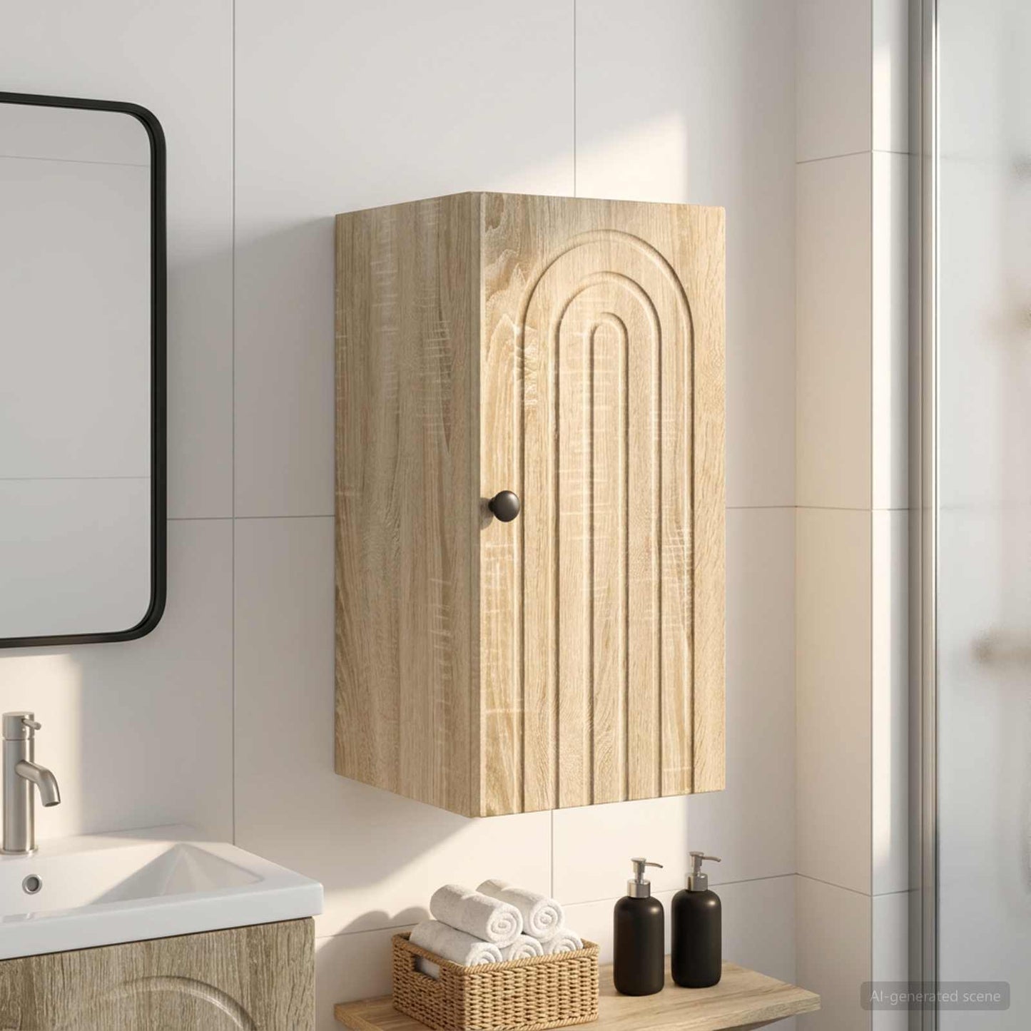 Bathroom Wall Cabinet ALKMAAR Sonoma Oak 30 x 31 x 59 cm