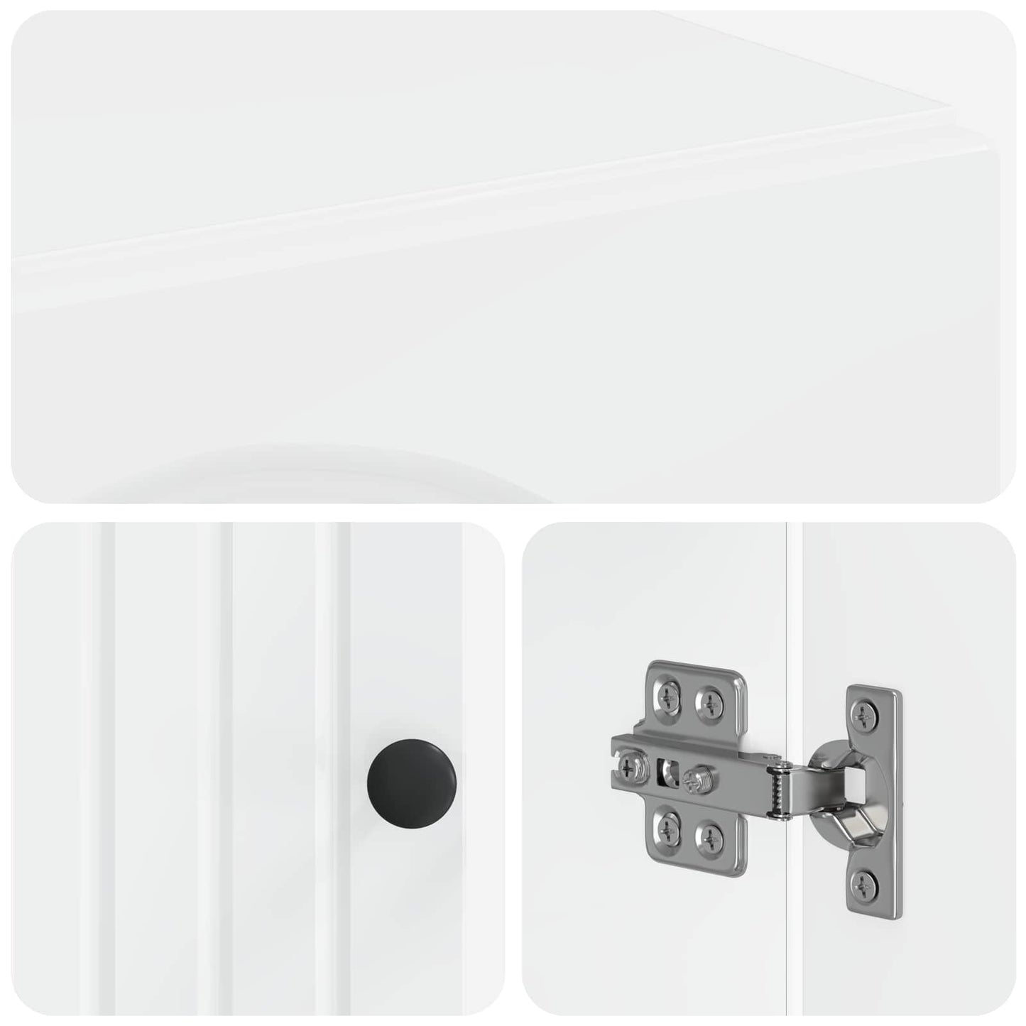 Bathroom Wall Cabinet ALKMAAR High Gloss White 30 x 31 x 59 cm