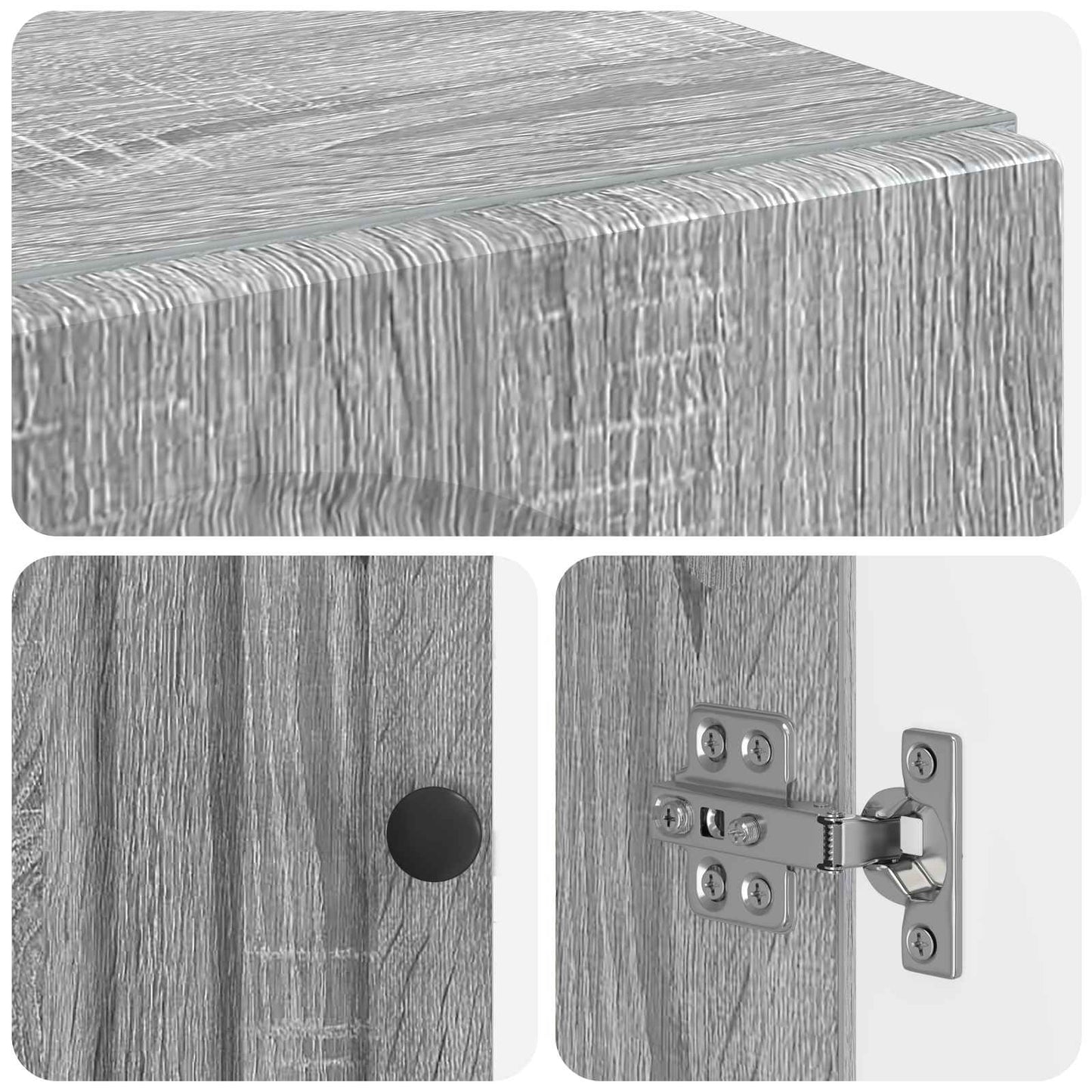 Bathroom Wall Cabinet ALKMAAR Grey Sonoma 30 x 31 x 59 cm