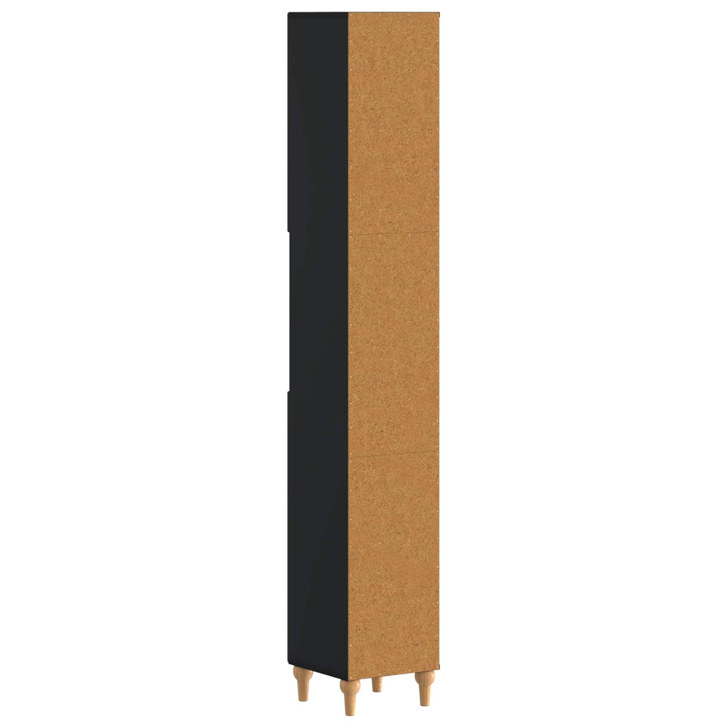 Bathroom Cabinet with Open Shelf ALKMAAR Black 30 x 31 x 190 cm