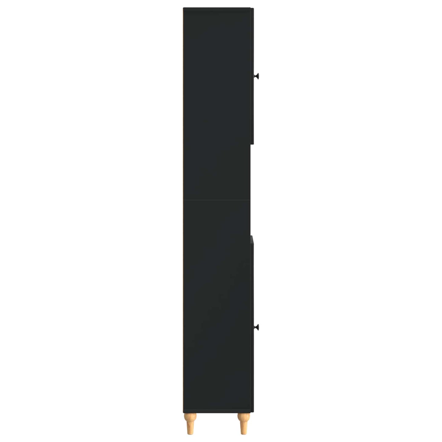 Bathroom Cabinet with Open Shelf ALKMAAR Black 30 x 31 x 190 cm