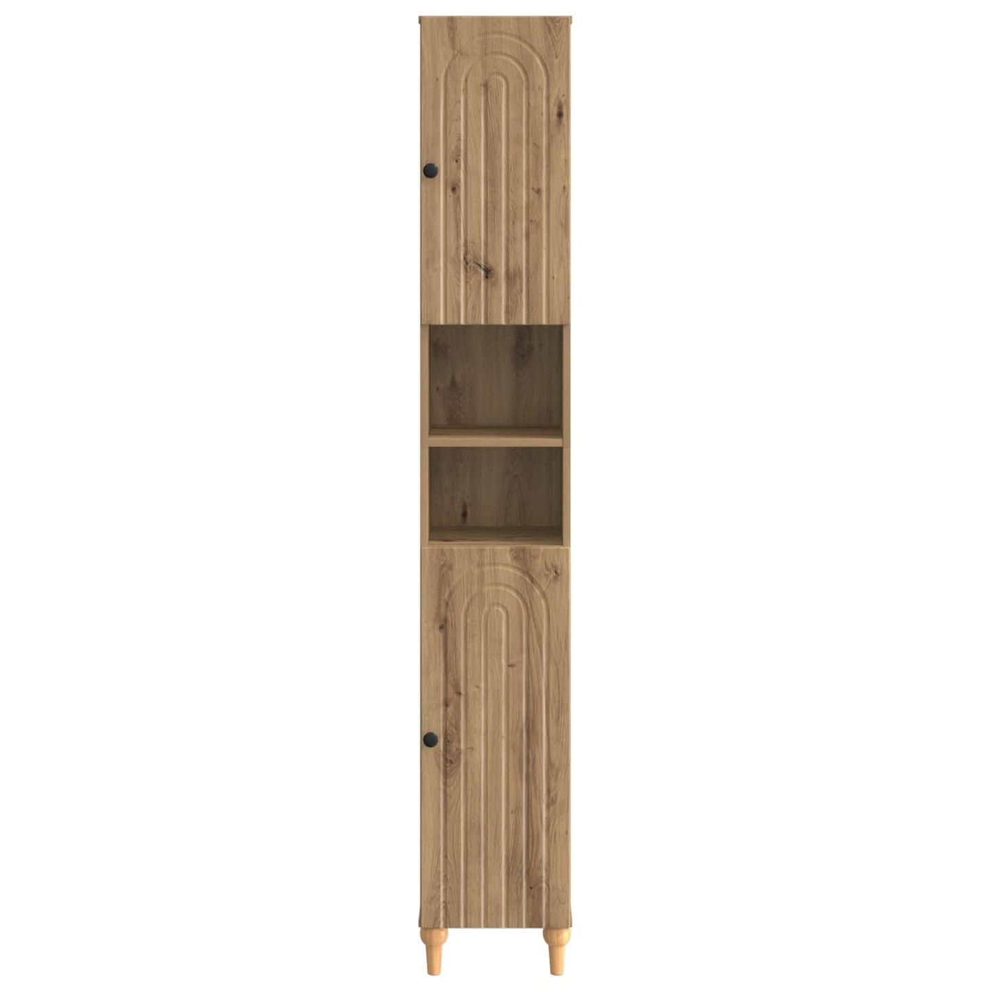 Bathroom Cabinet with Open Shelf ALKMAAR Artisan Oak