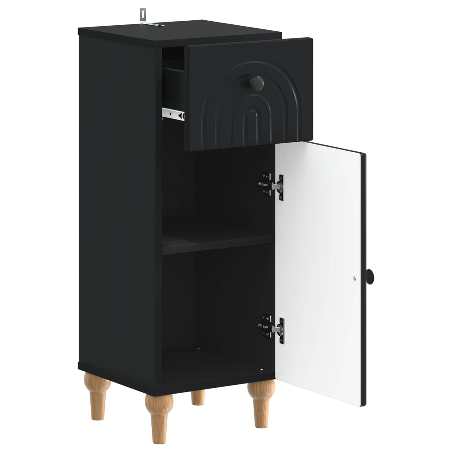 Bathroom Storage Cainet ALKMAAR Black 30 x 31 x 80 cm