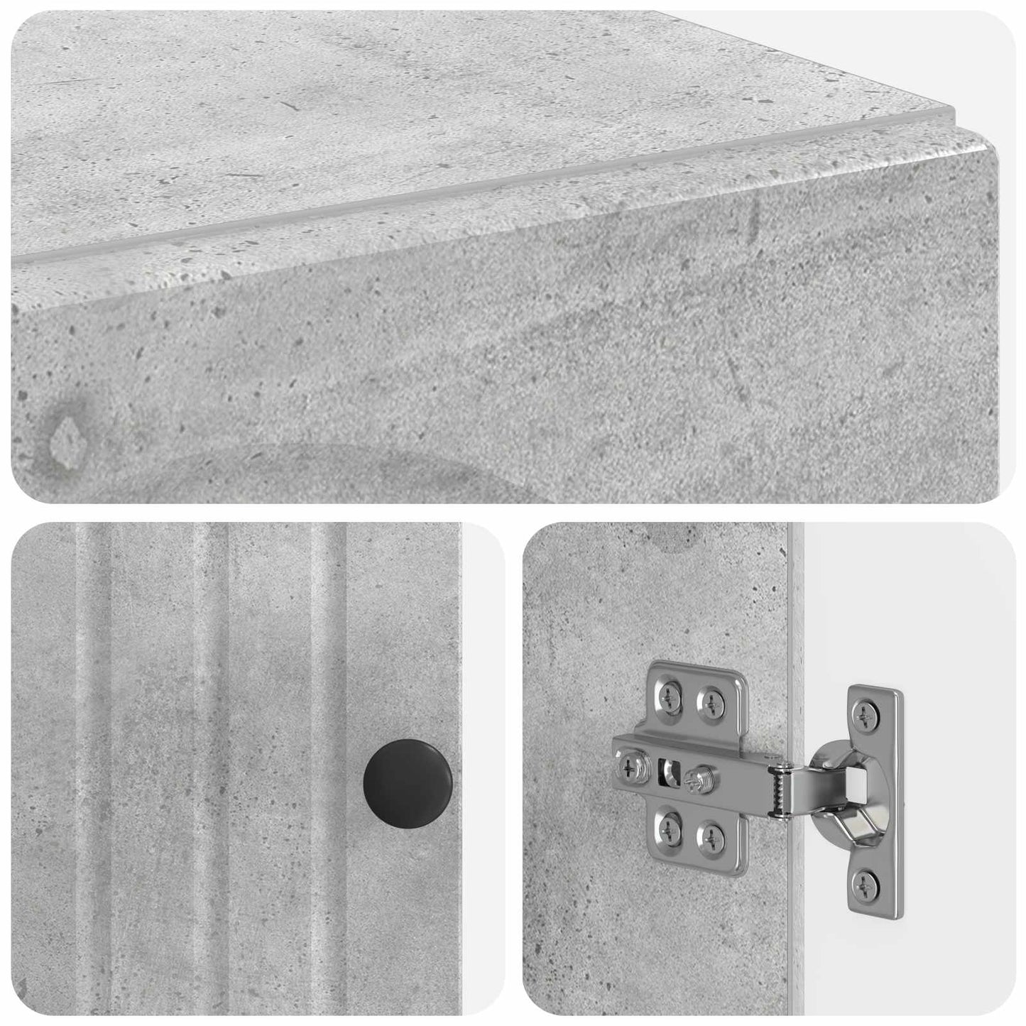 Bathroom Storage Cainet ALKMAAR Concrete Grey 30 x 31 x 80 cm