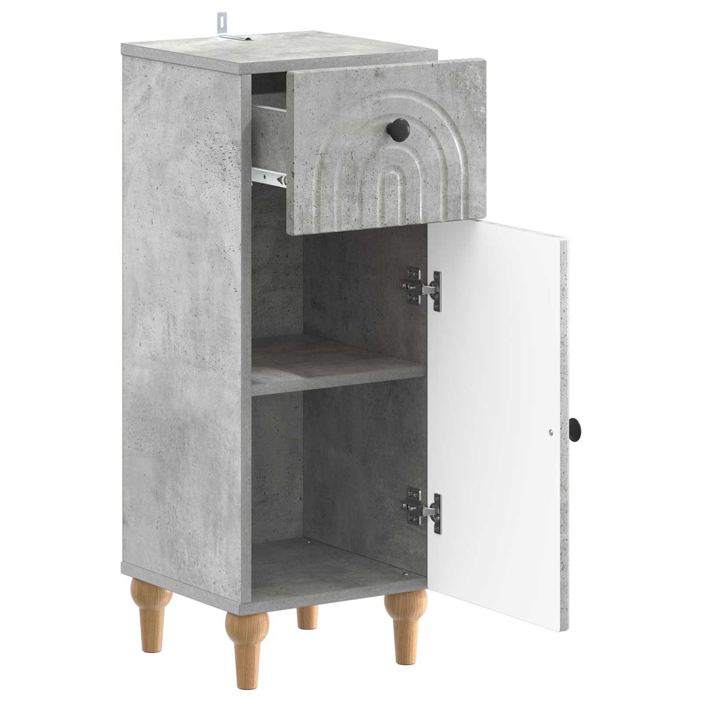 Bathroom Storage Cainet ALKMAAR Concrete Grey 30 x 31 x 80 cm