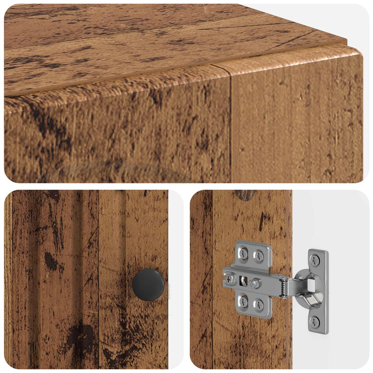Bathroom Storage Cainet ALKMAAR Old Wood 30 x 31 x 80 cm