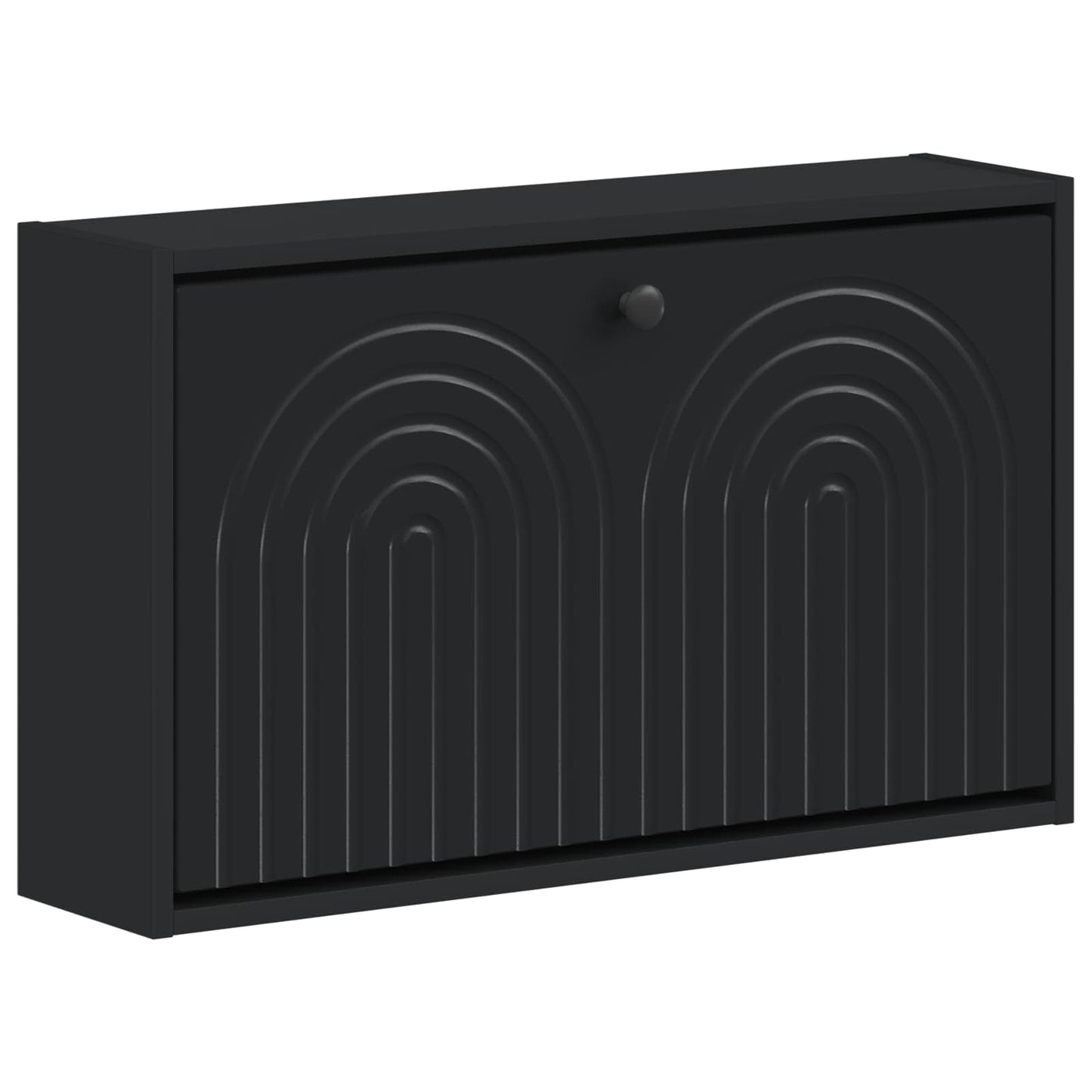 Wall-Mounted Shoe Cabinet ALKMAAR 71 x 17 x 43 cm Black