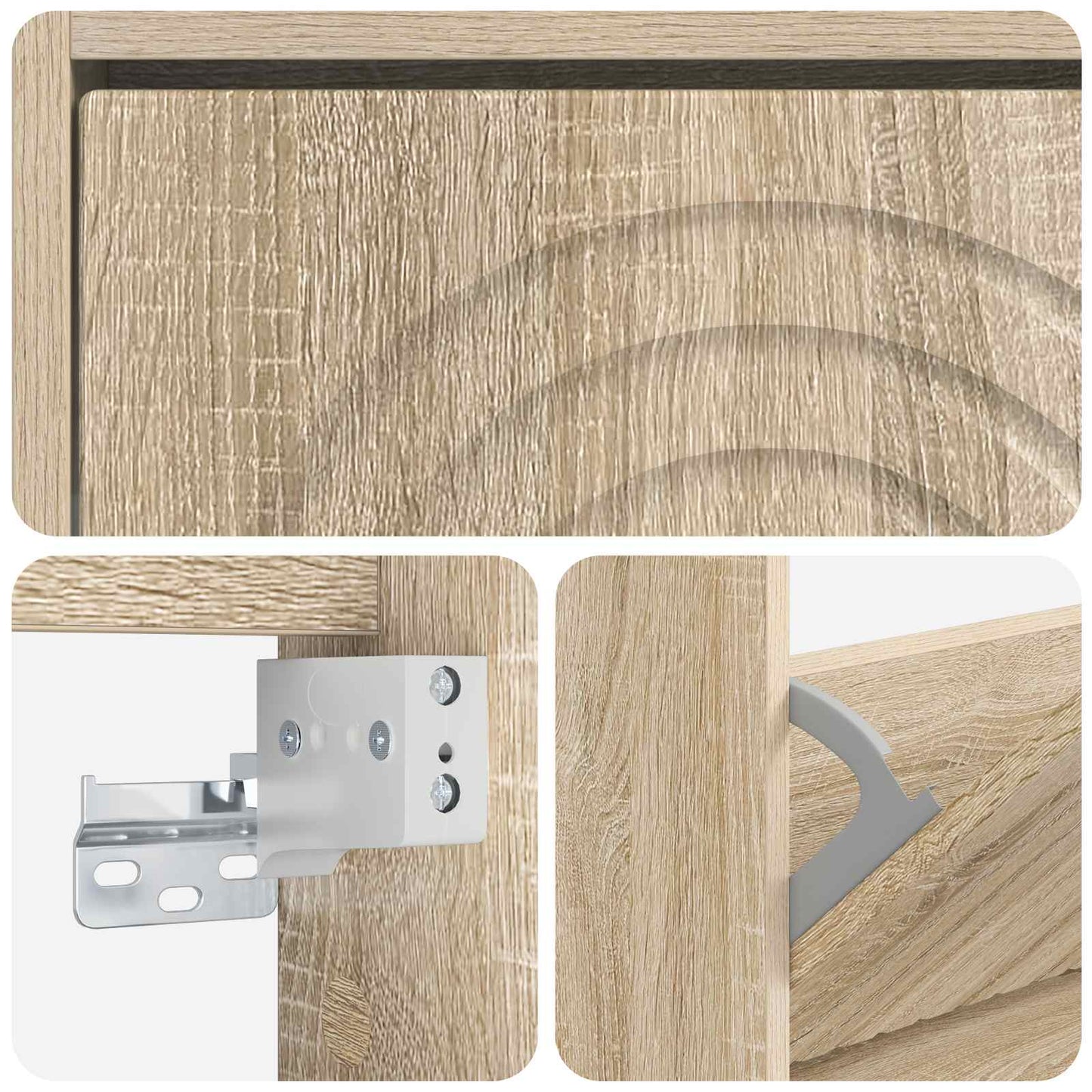 Wall-Mounted Shoe Cabinet ALKMAAR 71 x 17 x 43 cm Sonoma Oak