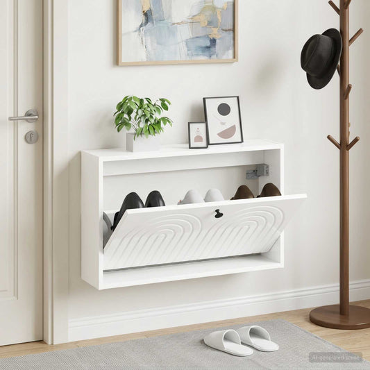 Wall-Mounted Shoe Cabinet ALKMAAR 71 x 17 x 43 cm
