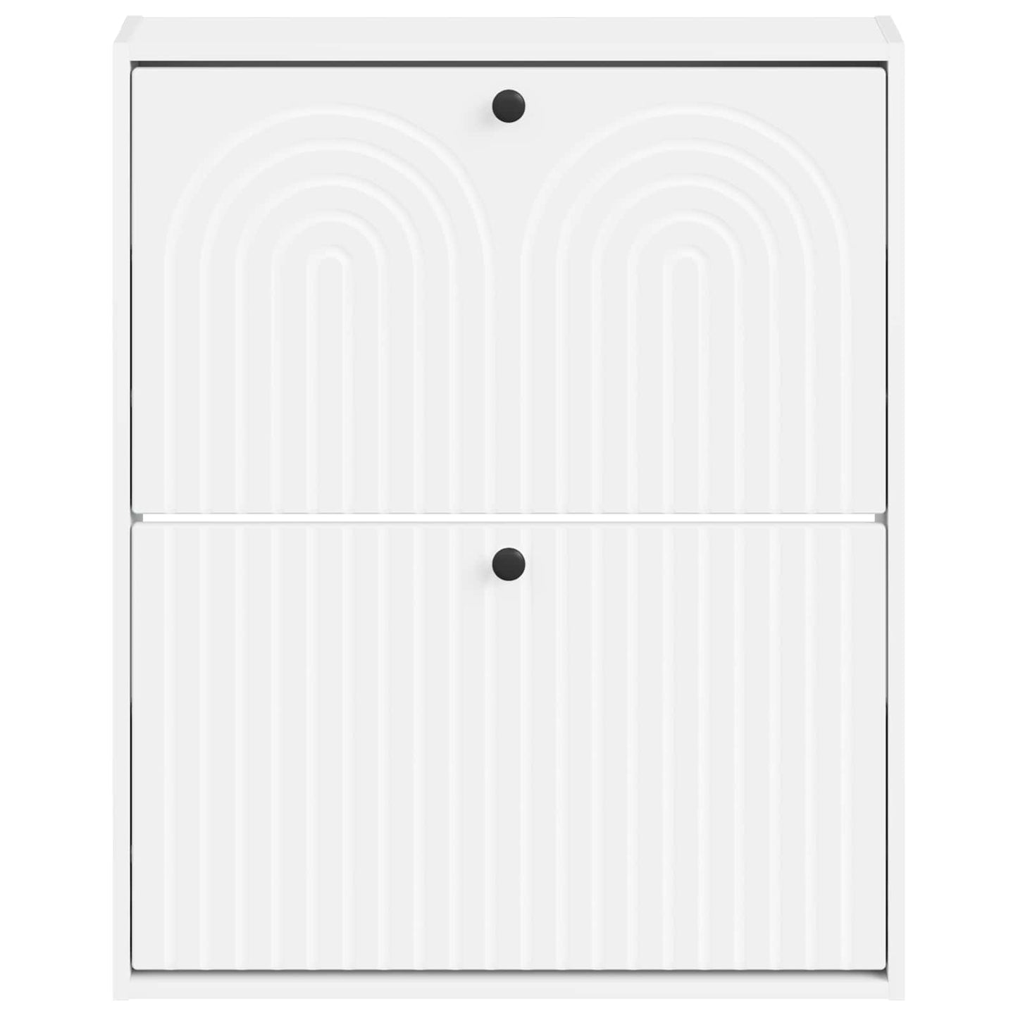 Wall-Mounted Shoe Cabinet ALKMAAR 71 x 17 x 86 cm White