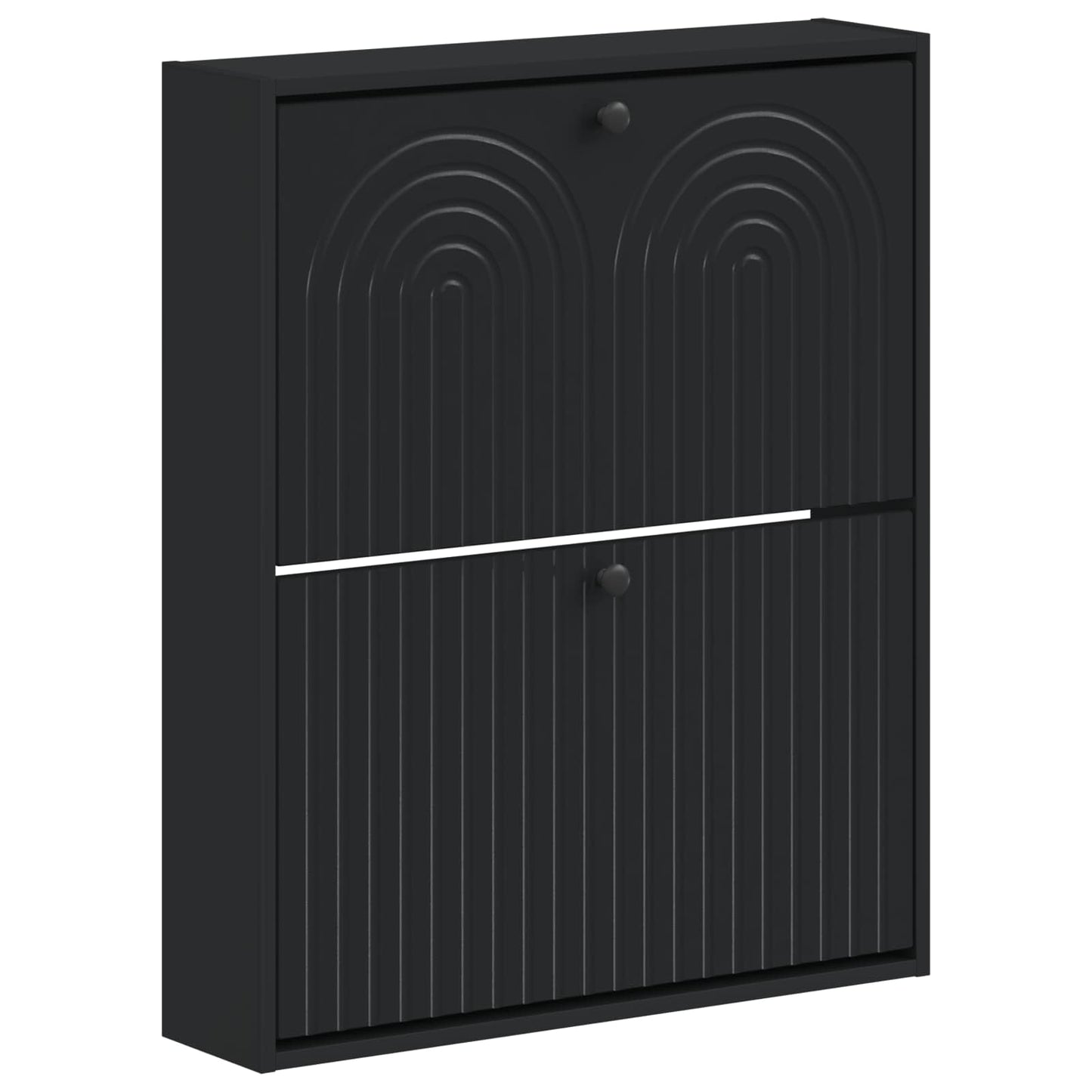 Wall-Mounted Shoe Cabinet ALKMAAR 71 x 17 x 86 cm Black