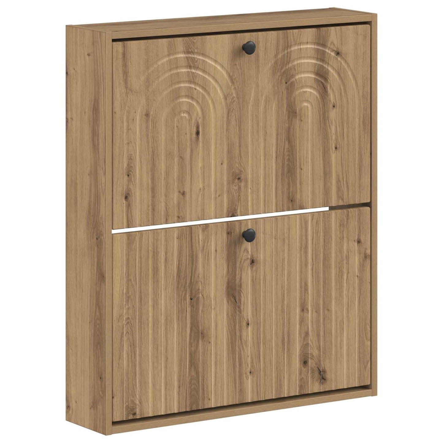 Wall-Mounted Shoe Cabinet ALKMAAR 71 x 17 x 86 cm Artisan Oak