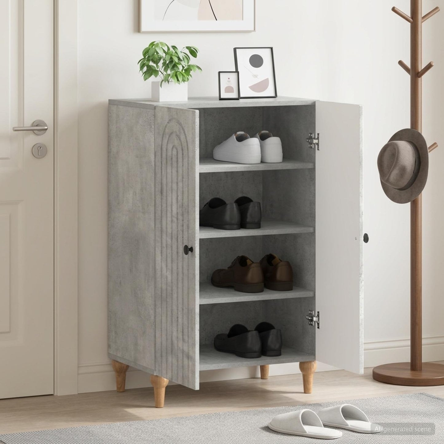 Shoe Cabinet ALKMAAR 59.5 x 39.5 x 90 cm Engineered Wood