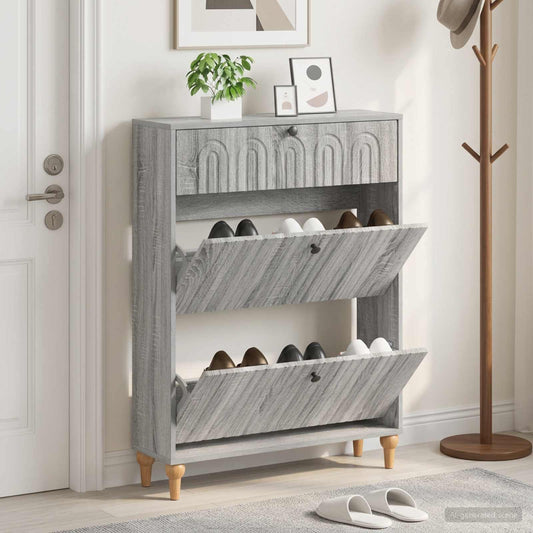 Shoe Cabinet ALKMAAR 78 x 24 x 103 cm Engineered Wood