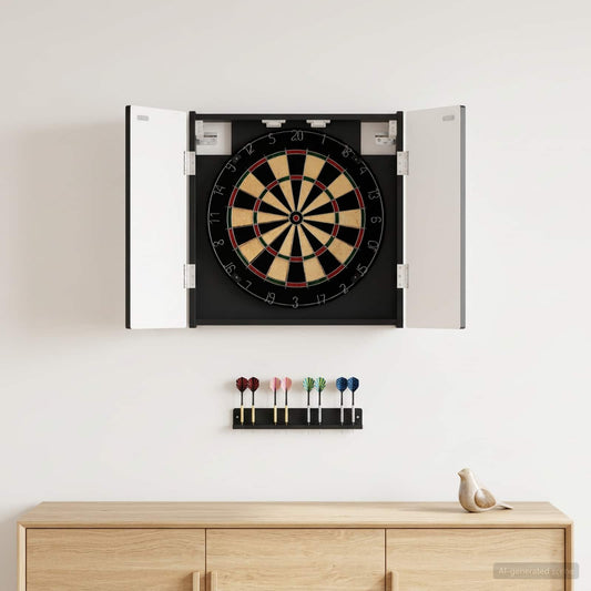 Dartboard Cabinet ARNHEM Black 52.5 x 10.5 x 53.5 cm