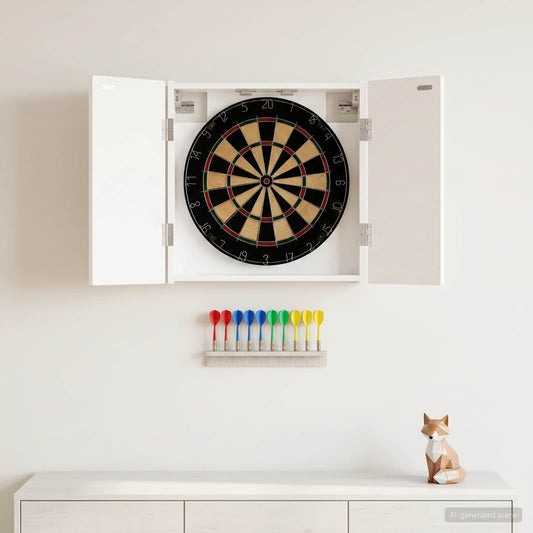 Dartboard Cabinet ARNHEM High Gloss White 52.5 x 10.5 x 53.5 cm