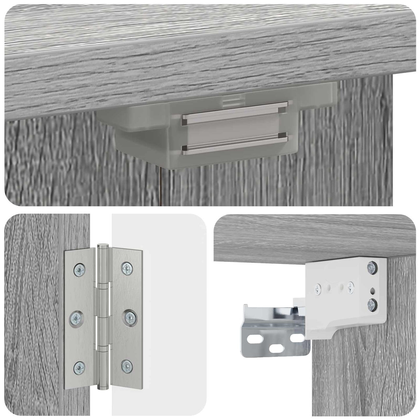 Dartboard Cabinet ALKMAAR Grey Sonoma 52.5 x 10.5 x 53.5 cm